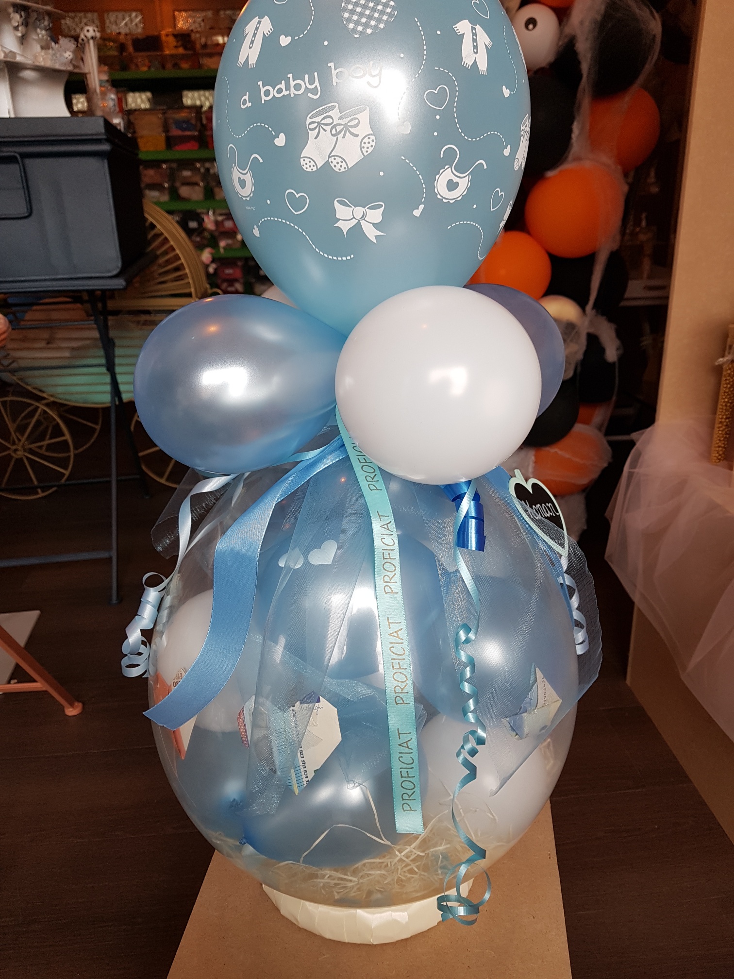 Typisch relais genetisch Geschenkballon geboorte met geld of Teddybeer Jongens - MijnSuikerBoon