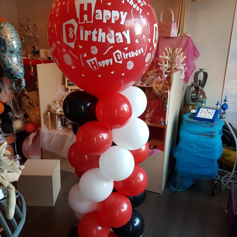 Ballon Ballonnen geschenk decoratie verjaardag happy birthday pilaar Sint-Truiden Hoeselt