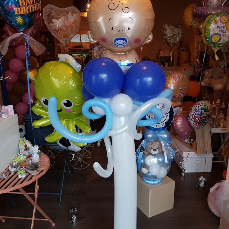 Ballon Ballonnen geboorte babyborrel blauw jongen Sint-Truiden Hoeselt